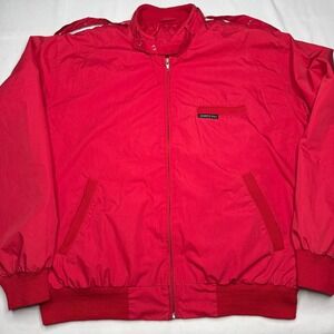 Vtg Members Only Jacket Bomber Men's Size M Racing  80s 90s Vintage Red Cotton